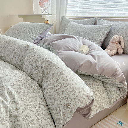 91家纺网 家纺一手货源 找家纺 （总）ins风小清新床上四件套100全棉纯棉被套床笠款学生宿舍床单三件套2025新款四季通用