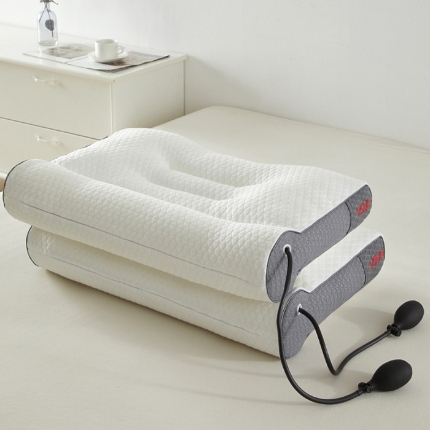 91家纺网 家纺一手货源 找家纺 昕科 2025新款气囊充气记忆棉牵引枕芯颈椎枕护颈枕头