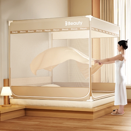 91家纺网 家纺一手货源 找家纺 （总）2025新款卧室儿童宝宝床笠底防止掉床婴儿蚊帐简约大方保暖帐篷防蚊