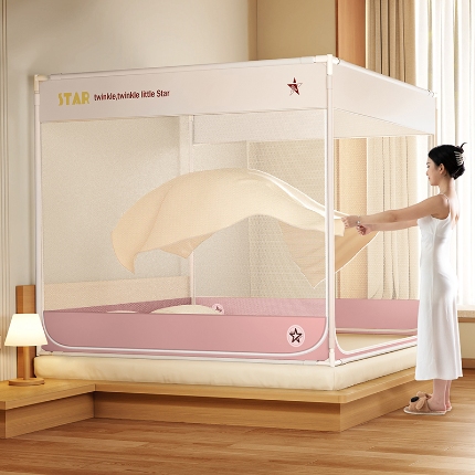 91家纺网 家纺一手货源 找家纺 （总）2025新款卧室儿童宝宝床笠底防止掉床婴儿蚊帐简约大方保暖帐篷防蚊