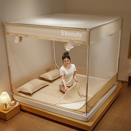 91家纺网 家纺一手货源 找家纺 （总）2025新款卧室儿童宝宝床笠底防止掉床婴儿蚊帐简约大方保暖帐篷防蚊