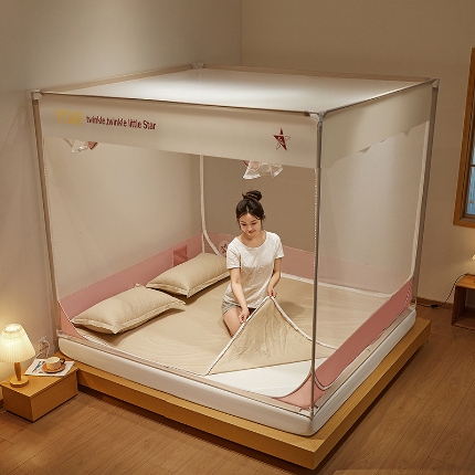 91家纺网 家纺一手货源 找家纺 （总）2025新款卧室儿童宝宝床笠底防止掉床婴儿蚊帐简约大方保暖帐篷防蚊