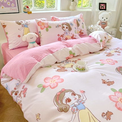 91家纺网 家纺一手货源 找家纺 （总）卡斯诺 2025新款A类迪士尼水洗棉印花四件套（下载包包含买家秀）