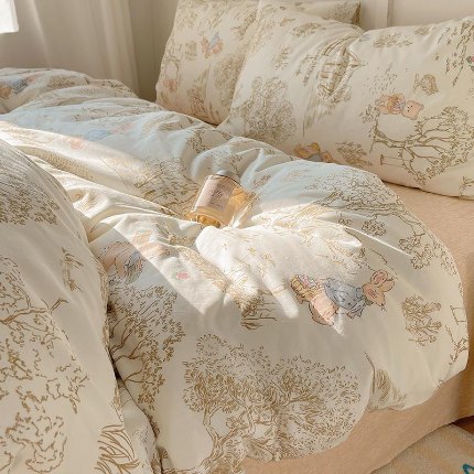 91家纺网 家纺一手货源 找家纺 （总）瑞莱 2025春季全棉印花萌趣系列四件套