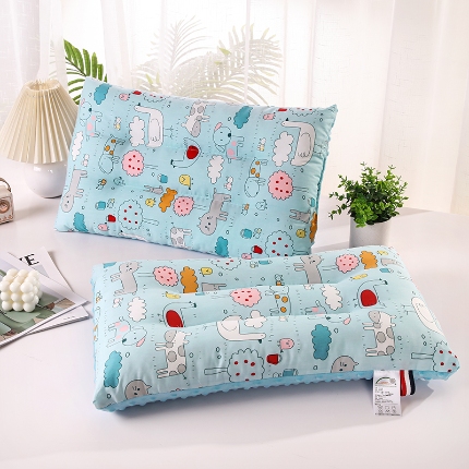 91家纺网 家纺一手货源 找家纺 2025卡通全棉儿童豆豆绒枕芯安抚护颈枕头家用成人学生宿舍宝宝枕