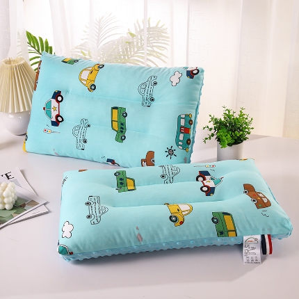 91家纺网 家纺一手货源 找家纺 2025卡通全棉儿童豆豆绒枕芯安抚护颈枕头家用成人学生宿舍宝宝枕