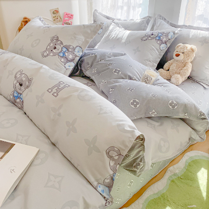 91家纺网 家纺一手货源 找家纺 （总）简冠2024直播爆款北欧风亲肤植物羊绒磨毛四件套