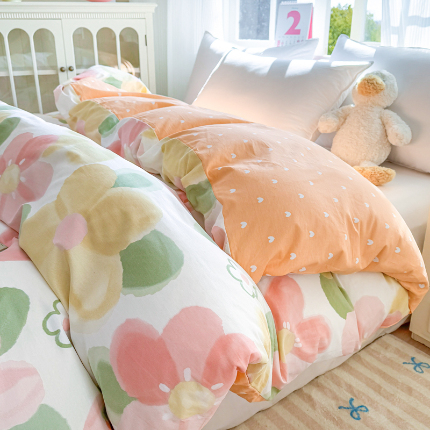 91家纺网 家纺一手货源 找家纺 （总）帛织澜 2025新款全棉被套喷气12868系列纯棉单被套（预留缩水）