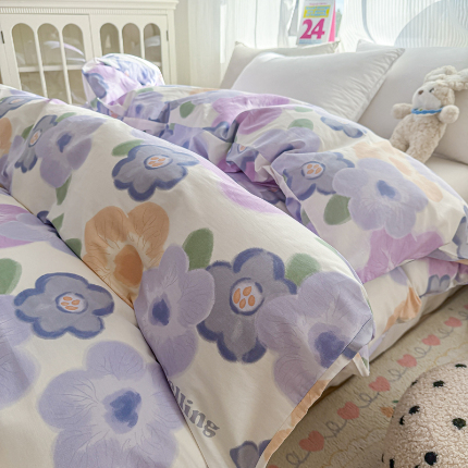 91家纺网 家纺一手货源 找家纺 （总）帛织澜 2025新款全棉被套喷气12868系列纯棉单被套（预留缩水）