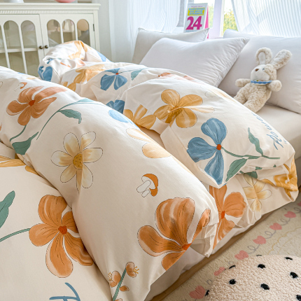 91家纺网 家纺一手货源 找家纺 （总）帛织澜 2025新款全棉被套喷气12868系列纯棉单被套（预留缩水）