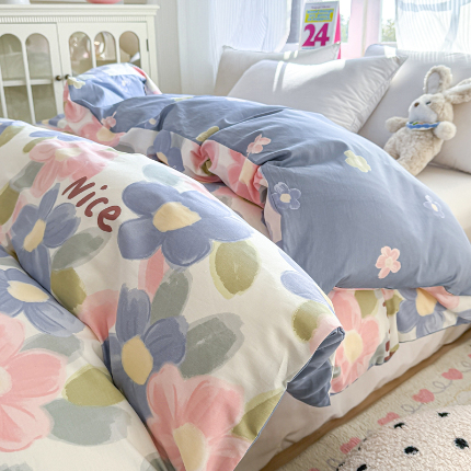 91家纺网 家纺一手货源 找家纺 （总）帛织澜 2025新款全棉被套喷气12868系列纯棉单被套（预留缩水）