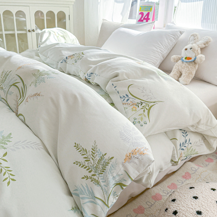 91家纺网 家纺一手货源 找家纺 （总）帛织澜 2025新款全棉被套喷气12868系列纯棉单被套（预留缩水）