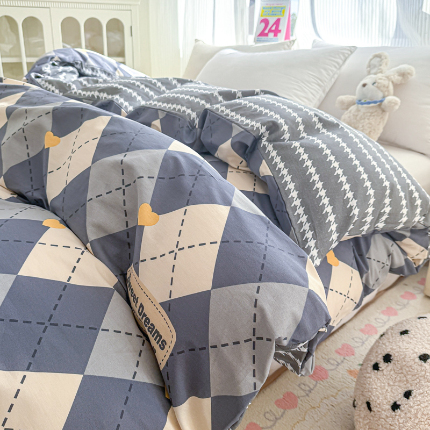 91家纺网 家纺一手货源 找家纺 （总）帛织澜 2025新款全棉被套喷气12868系列纯棉单被套（预留缩水）