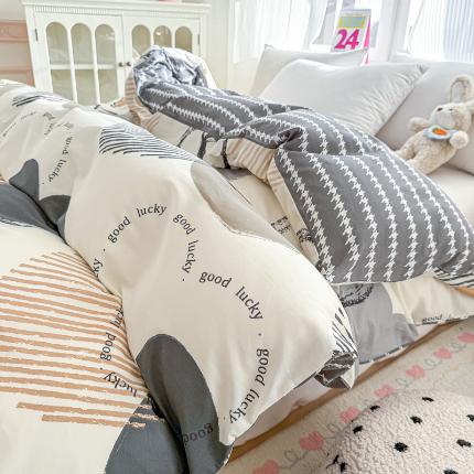 91家纺网 家纺一手货源 找家纺 （总）帛织澜 2025新款全棉被套喷气12868系列纯棉单被套（预留缩水）