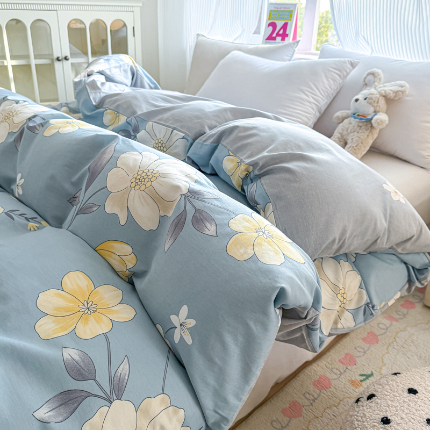 91家纺网 家纺一手货源 找家纺 （总）帛织澜 2025新款全棉被套喷气12868系列纯棉单被套（预留缩水）