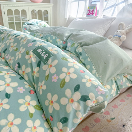 91家纺网 家纺一手货源 找家纺 （总）帛织澜 2025新款全棉被套喷气12868系列纯棉单被套（预留缩水）