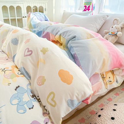 91家纺网 家纺一手货源 找家纺 （总）帛织澜 2025新款全棉被套喷气12868系列纯棉单被套（预留缩水）