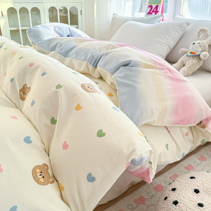 91家纺网 家纺一手货源 找家纺 （总）帛织澜 2025新款全棉被套喷气12868系列纯棉单被套（预留缩水）