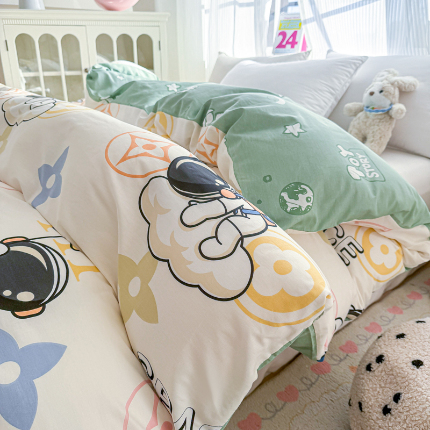 91家纺网 家纺一手货源 找家纺 （总）帛织澜 2025新款全棉被套喷气12868系列纯棉单被套（预留缩水）