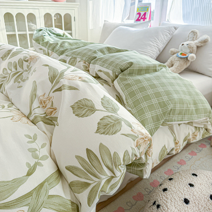 91家纺网 家纺一手货源 找家纺 （总）帛织澜 2025新款全棉被套喷气12868系列纯棉单被套（预留缩水）