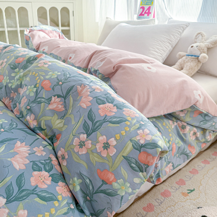 91家纺网 家纺一手货源 找家纺 （总）帛织澜 2025新款全棉被套喷气12868系列纯棉单被套（预留缩水）