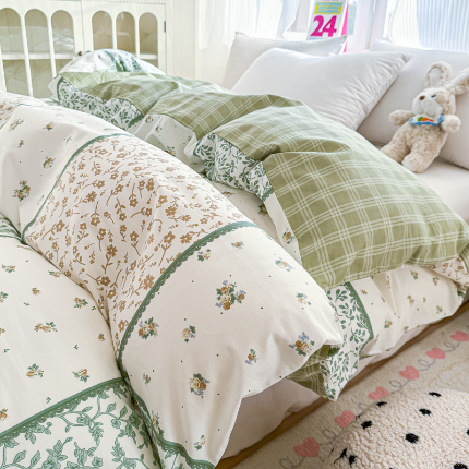 91家纺网 家纺一手货源 找家纺 （总）帛织澜 2025新款全棉被套喷气12868系列纯棉单被套（预留缩水）