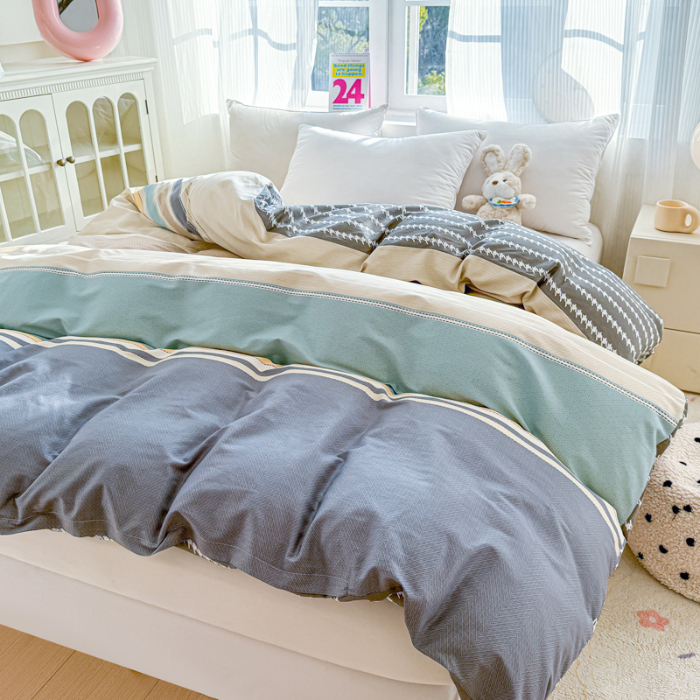 91家纺网 家纺一手货源 找家纺 帛织澜 2025新款全棉被套喷气12868系列纯棉单被套（预留缩水） 莫兰迪