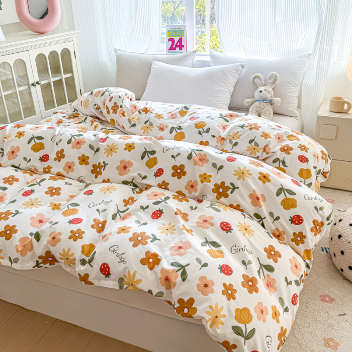 91家纺网 家纺一手货源 找家纺 帛织澜 2025新款全棉被套喷气12868系列纯棉单被套（预留缩水） 花期AA