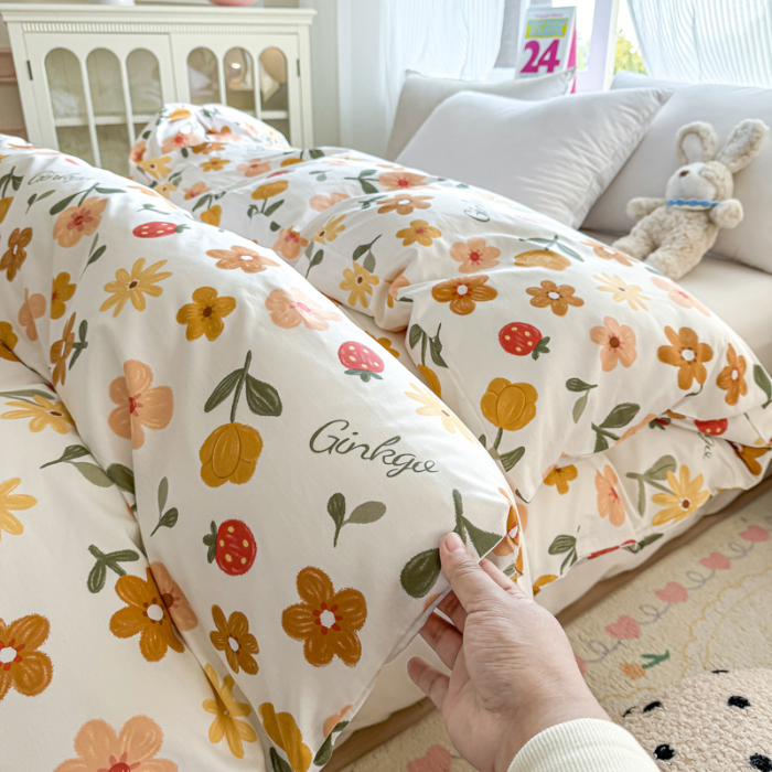 91家纺网 家纺一手货源 找家纺 帛织澜 2025新款全棉被套喷气12868系列纯棉单被套（预留缩水） 花期AA