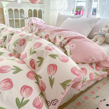 帛织澜 2025新款全棉被套喷气12868系列纯棉单被套（预留缩水） 花仙兔