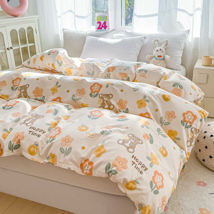 91家纺网 家纺一手货源 找家纺 帛织澜 2025新款全棉被套喷气12868系列纯棉单被套（预留缩水） 秋日森林AA