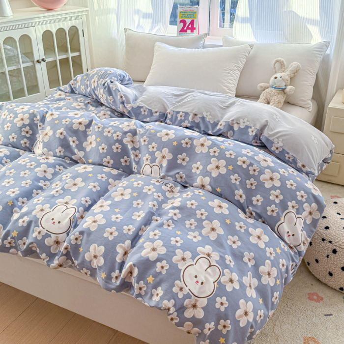 91家纺网 家纺一手货源 找家纺 帛织澜 2025新款全棉被套喷气12868系列纯棉单被套（预留缩水） 洛可可