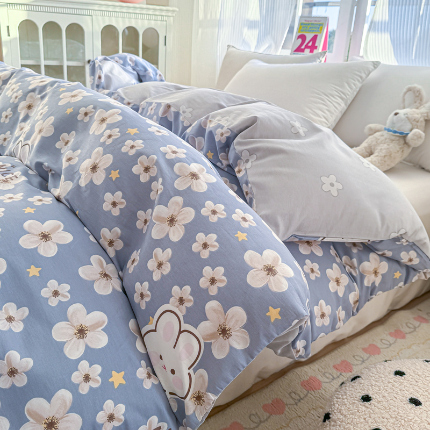 帛织澜 2025新款全棉被套喷气12868系列纯棉单被套（预留缩水） 洛可可