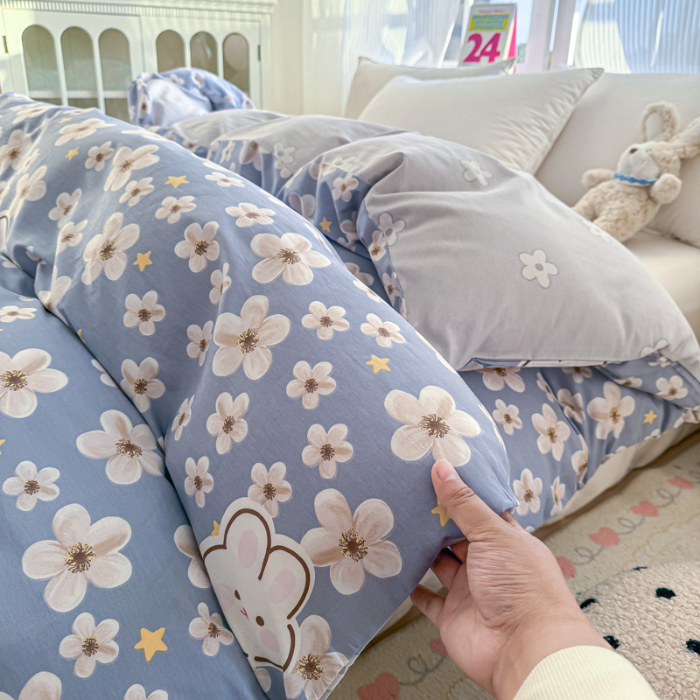 91家纺网 家纺一手货源 找家纺 帛织澜 2025新款全棉被套喷气12868系列纯棉单被套（预留缩水） 洛可可