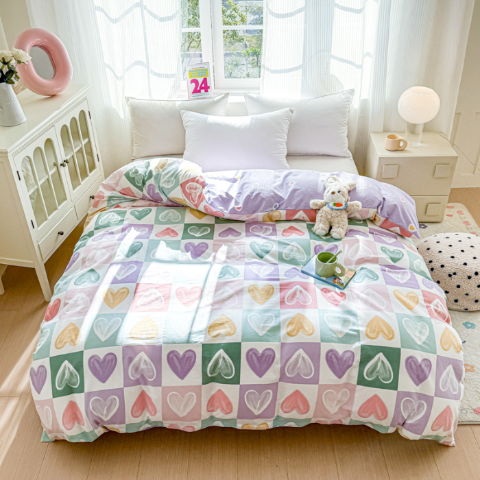 91家纺网 家纺一手货源 找家纺 帛织澜 2025新款全棉被套喷气12868系列纯棉单被套（预留缩水） 星星点灯