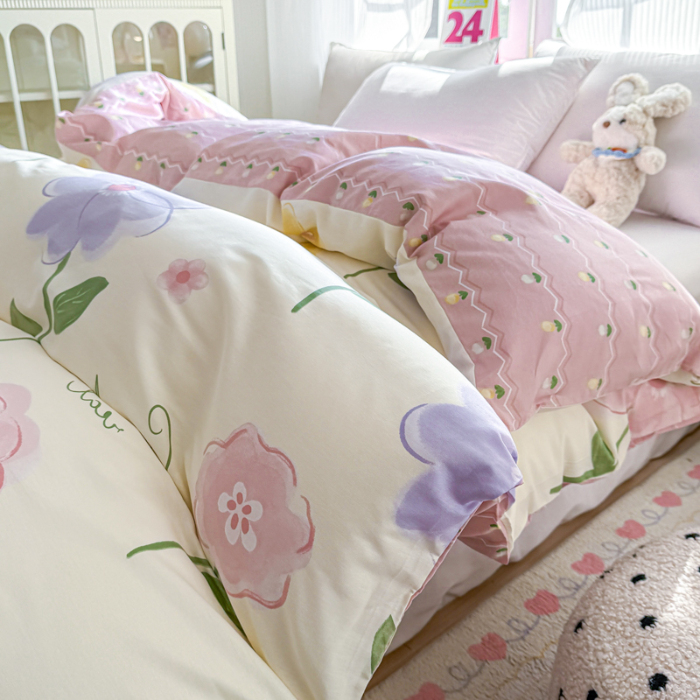 91家纺网 家纺一手货源 找家纺 帛织澜 2025新款全棉被套喷气12868系列纯棉单被套（预留缩水） 惊鸿仙子