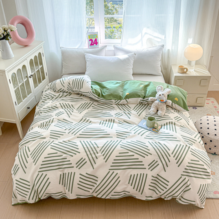 91家纺网 家纺一手货源 找家纺 帛织澜 2025新款全棉被套喷气12868系列纯棉单被套（预留缩水）-伯克利