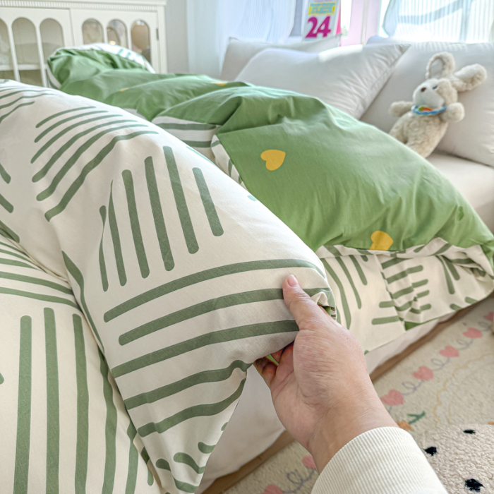 91家纺网 家纺一手货源 找家纺 帛织澜 2025新款全棉被套喷气12868系列纯棉单被套（预留缩水）-伯克利