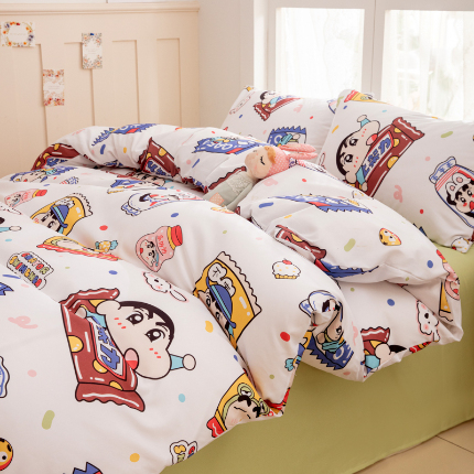 乐居坊 2025新款亲肤舒适A类水洗云朵棉四件套-场景一 糖果派对