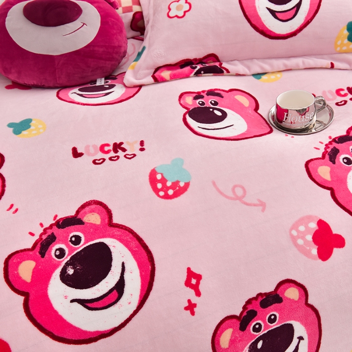 91家纺网 家纺一手货源 找家纺 （总）简一 2024新款高克重牛奶绒迪士尼系列单被套