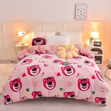 （总）简一 2024新款高克重牛奶绒迪士尼系列单被套