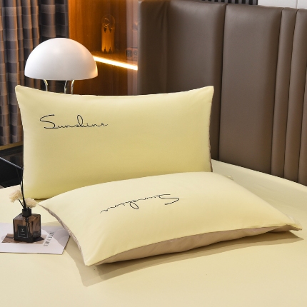 91家纺网 家纺一手货源 找家纺 （总）七仙女 新款轻奢简约绣花款枕套直播稳定供货