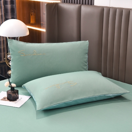 91家纺网 家纺一手货源 找家纺 （总）七仙女 新款轻奢简约绣花款枕套直播稳定供货