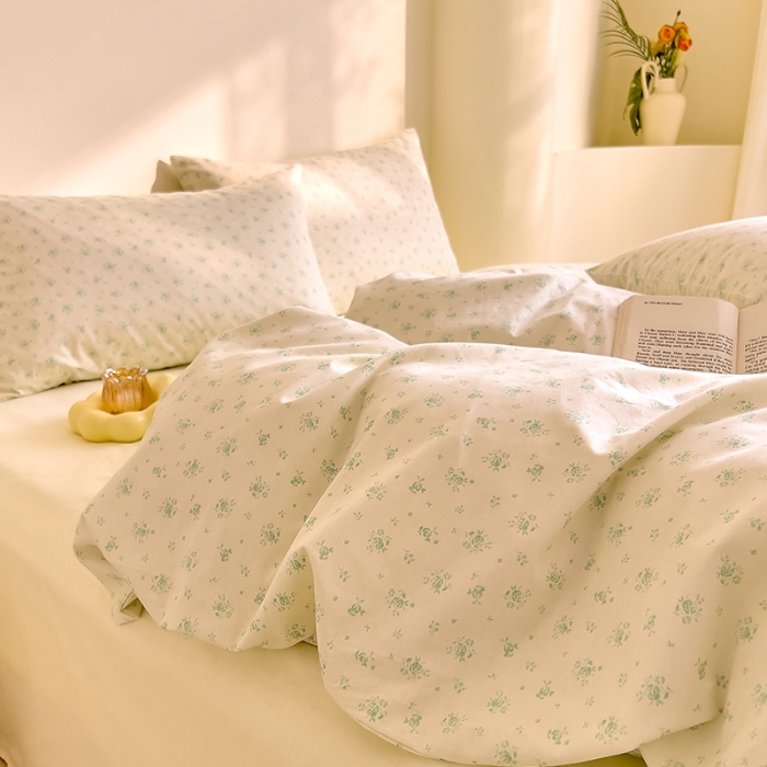 91家纺网 家纺一手货源 找家纺 DoDo 兜兜 【 可定制尺寸】2025新款全棉40支13372印花四件套 春风