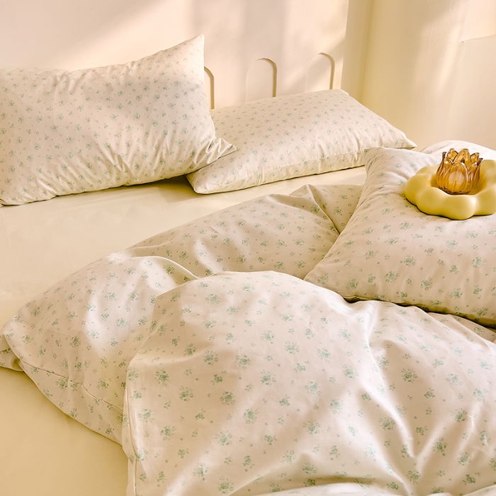 91家纺网 家纺一手货源 找家纺 DoDo 兜兜 【 可定制尺寸】2025新款全棉40支13372印花四件套 春风