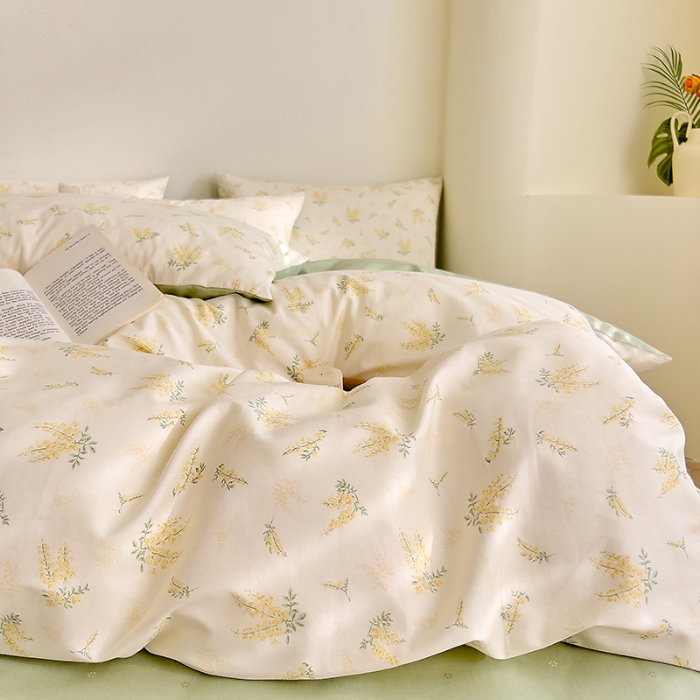 91家纺网 家纺一手货源 找家纺 DoDo 兜兜 【 可定制尺寸】2026新款全棉40支13372印花四件套 清香