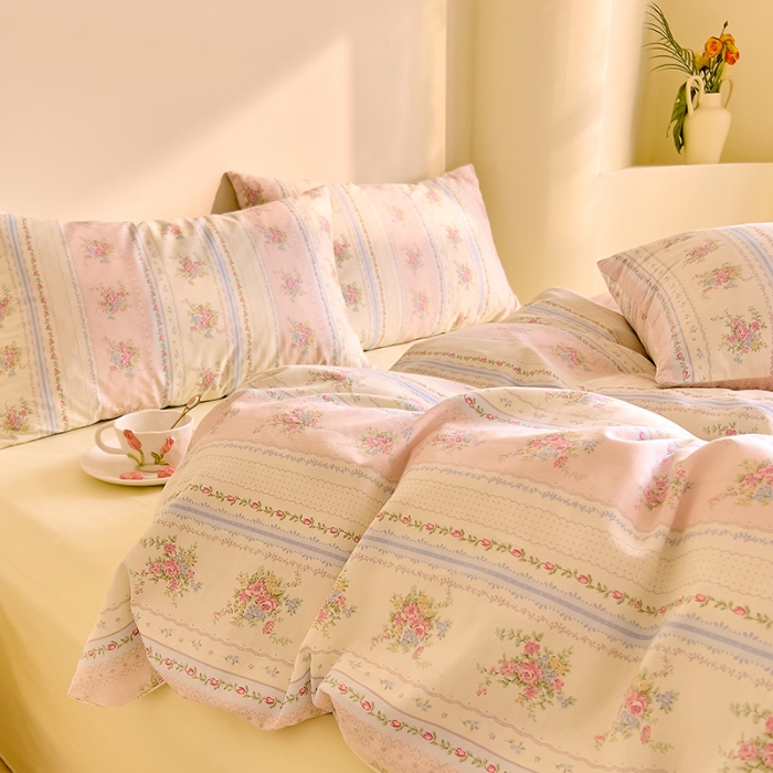 91家纺网 家纺一手货源 找家纺 DoDo 兜兜 【 可定制尺寸】2025新款全棉40支13372印花四件套 南枝