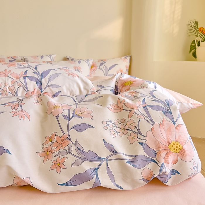 91家纺网 家纺一手货源 找家纺 DoDo 兜兜 【 可定制尺寸】2025新款全棉40支13372印花四件套 木兰