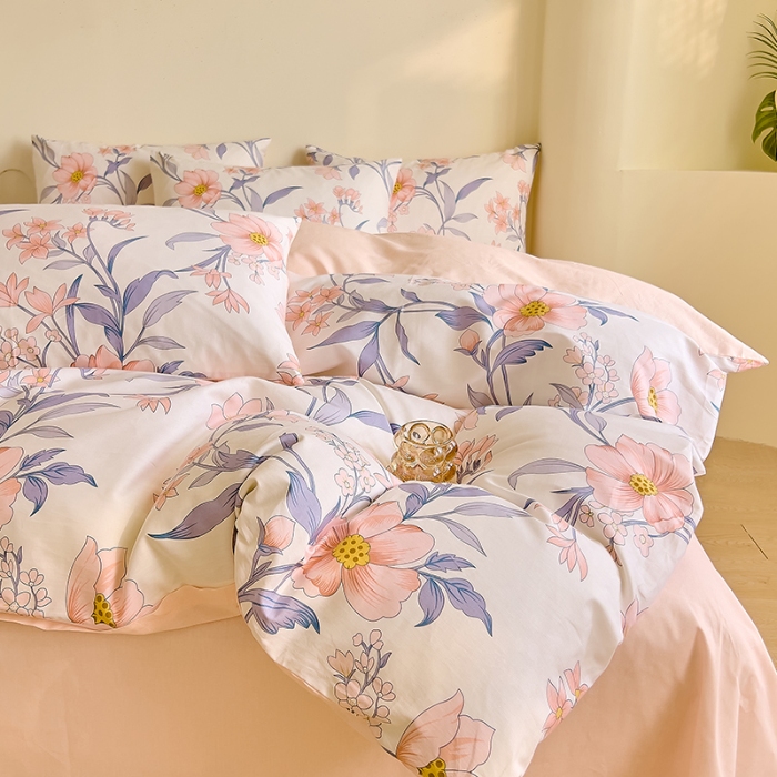 91家纺网 家纺一手货源 找家纺 DoDo 兜兜 【 可定制尺寸】2025新款全棉40支13372印花四件套 木兰