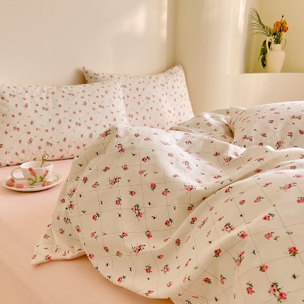 DoDo 兜兜 【 可定制尺寸】2026新款全棉40支13372印花四件套 花晨